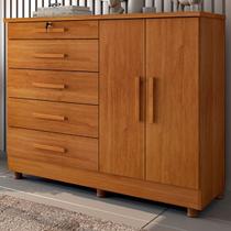 Cômoda Istambul 2 Portas 5 Gavetas Cinamomo - Tcil Móveis