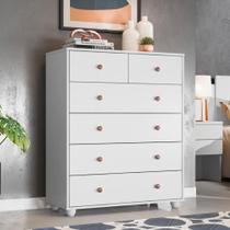 Cômoda Itally Branco 6 Gavetas Cômoda Itally Branco 6 Gavetas