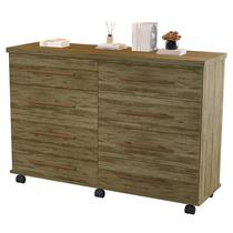 Comoda Jade 8 Gavetas Amendoa Com Rodinhas