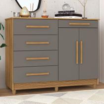 Cômoda Jasper 2 Portas 5 Gavetas Nature/Alasca - Panorama Móveis Cômoda Jasper 2 Portas 5 Gavetas Nature/Alasca - Panorama Móveis