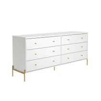 Cômoda Jasper 6 GV Branca e Dourada