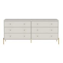 Cômoda Jasper Off White Fosco Base Dourado 1,80 MT - 69756 Cômoda Jasper Off White Fosco Base Dourado 1,80 MT - 69756