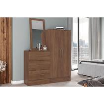 Cômoda Juvenil Briz B700 2 Portas e 3 Gavetas Castanho - Henn Cômoda Juvenil Briz B700 2 Portas e 3 Gavetas Castanho - Henn