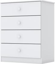 Cômoda Labirinto 04 Gavetas Branco - Henn Cômoda Labirinto 04 Gavetas Branco - Henn