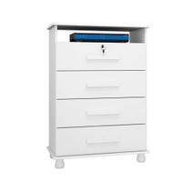 Cômoda Lanza 4 Gavetas Barcelona Branco