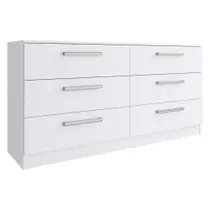 Cômoda Laura com 6 Gavetas Branca Madesa Cômoda Laura com 6 Gavetas Branca Madesa