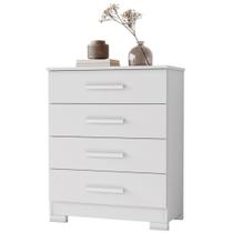 Cômoda Lídia Branco 4 Gavetas JCM Movelaria Cômoda Lídia Branco 4 Gavetas JCM Movelaria