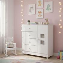 Cômoda Life De Bebê Quarto Infantil Com 1 Porta 4 Gavetas 100% Mdf Cômoda Life De Bebê Quarto Infantil Com 1 Porta 4 Gavetas 100% Mdf