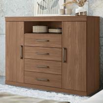 Cômoda Lincon 2 Portas 4 Gavetas Jatoba - Pnr Móveis