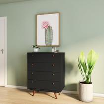 Cômoda Linhares 4 GV Preta Cômoda Linhares 4 GV Preta