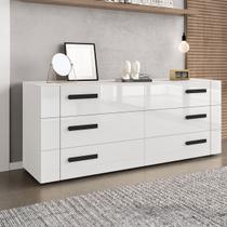 Cômoda Lisboa 6 Gavetas Branco - Politorno
