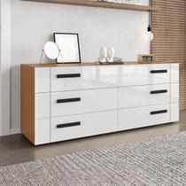 Cômoda Lisboa 6 Gavetas Freijó/Branco - Politorno