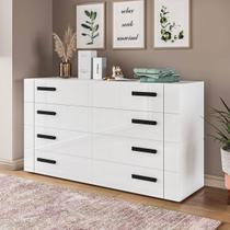 Cômoda Lisboa 8 Gavetas Branco - Politorno