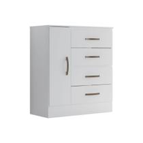 Cômoda Lite 1 Porta 4 Gavetas Multiuso Para Quarto