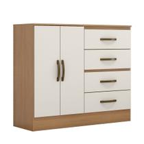 Cômoda Lite 2 Portas 4 Gavetas Multiuso Para Quarto