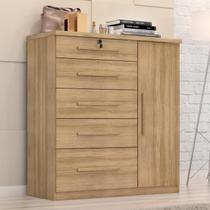 Cômoda Lívia 5 Gavetas 1 Porta