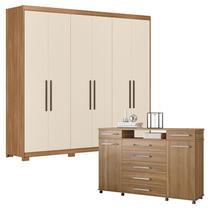 Cômoda London e Guarda Roupa Casal Venice 62780PE Amendola Touch Off White com Pés - Demóbile Cômoda London e Guarda Roupa Casal Venice 62780PE Amendola Touch Off White com Pés - Demóbile