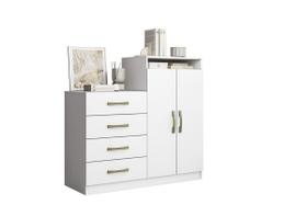 Cômoda Londres Com 4 Gavetas e Armário Conjugado 2 Portas Cômoda Londres Com 4 Gavetas e Armário Conjugado 2 Portas