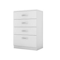 Cômoda Lua 4 Gavetas Branco - Bela Móveis
