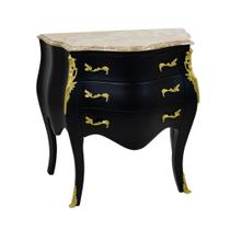 Cômoda Luiz Xv Cabriolet Maciça Bronze Imponente Luxo