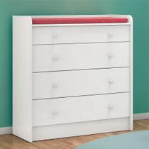 Cômoda Luna Com Trocador E 4 Gavetas Branco Cômoda Luna Com Trocador E 4 Gavetas Branco