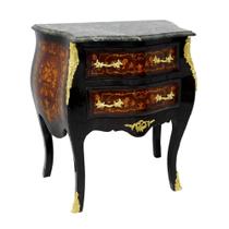 Comoda Luxo Bombê Imbuia Marchetaria Florais com Bronze Comoda Luxo Bombê Imbuia Marchetaria Florais com Bronze