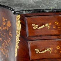 Cômoda Luxo Madeira de Lei Marchetada Florais 3 gavetas Cômoda Luxo Madeira de Lei Marchetada Florais 3 gavetas