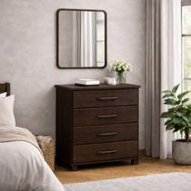 Cômoda Madeira Maciça 4 Gavetas Quarto Gaveteiro Roupas Boho