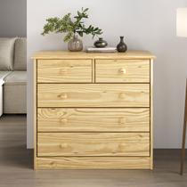 Cômoda Madeira Maciça 5 Gavetas Rondo