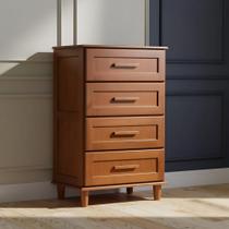 Cômoda Madeira Maciça com Pés e 4 Gavetas Rústica Marrom Cômoda Madeira Maciça com Pés e 4 Gavetas Rústica Marrom