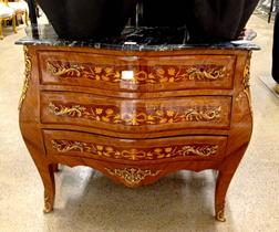 Cômoda Madeira Maciça Florais Marchetado Marmore Bronze Luxo Cômoda Madeira Maciça Florais Marchetado Marmore Bronze Luxo