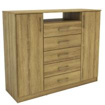 Cômoda Mademovel 2337.0003 5 Gavetas 2 Portas 108x130x45cm