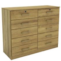 Cômoda Mademovel 2338.0003 10 Gavetas Com Chave 95x118x45cm