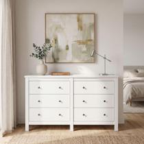 Cômoda Maggiore 6 Gavetas MDF-MDP Puxador Metálico Branco Móveis Lopas Cômoda Maggiore 6 Gavetas MDF-MDP Puxador Metálico Branco Móveis Lopas