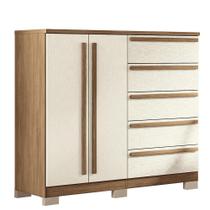 Cômoda Málaga Gold 2 Portas e 5 Gavetas com Pés - Santos Andirá