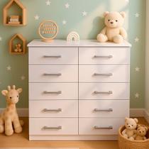 Cômoda Marbela 10 Gavetas Infantil