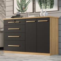 Comoda Mariah 4 Gavetas 2 Portas Com Chave