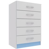 Cômoda Maxi com 5 Gavetas Evidência Móveis Cor Azul
