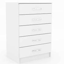 Cômoda Maxi com 5 Gavetas Evidência Móveis Cor Branco