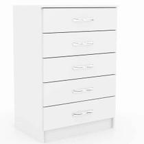 Cômoda Maxi com 5 Gavetas Evidência Móveis Cor Branco