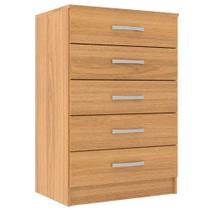 Cômoda Maxi com 5 Gavetas Evidência Móveis Cor Cinamomo