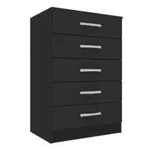 Cômoda Maxi com 5 Gavetas Evidência Móveis Cor Preto