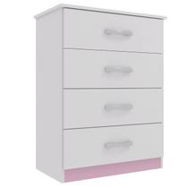 Cômoda Maxi com 5 Gavetas Evidência Móveis Cor Rosa