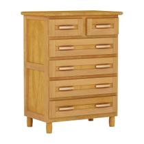 Cômoda Mel 6 Gavetas Madeira Maciça Pinus - Cavazotto