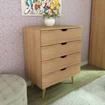 Cômoda Melissa com 4 Gavetas e Pé Cônico Cm8026 Cômoda Melissa com 4 Gavetas e Pé Cônico Cm8026