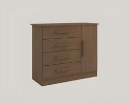 Comoda + Mesa De Cabeceira Firenze Ddoro Castanho