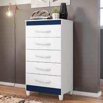 Comoda Milady 5 Gavetas Azul