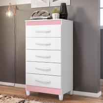 Comoda Milady 5 Gavetas Rosa