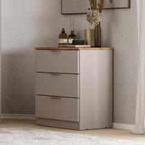 Cômoda Milan 3 Gavetas Carraro Avelã