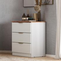 Cômoda Milan 3 Gavetas Carraro Branco Cômoda Milan 3 Gavetas Carraro Branco